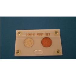1955-S Mint Set, Penny, Dime