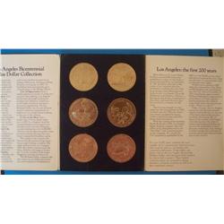 Album Of 6 Los Angeles Bicentennial Dollars