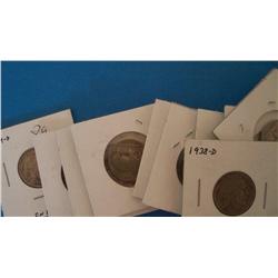 Lot Of 10 Buffalo Nickles