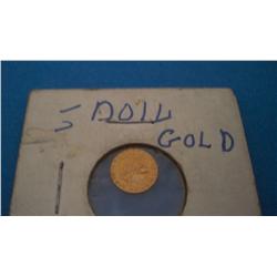 Miniature 14K Gold $5 Indian Head