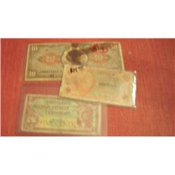 Three Military Payment Certificates