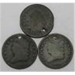 7 Large Cents, Holed