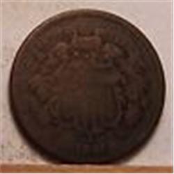 1865 Two Cent, Full Date Visable