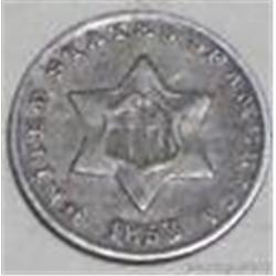 1853  Three Cent Silver Coin