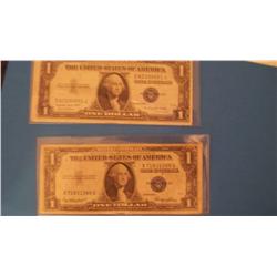 Two 1935 $1 Silver Certificates, xx's the money