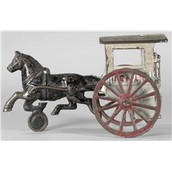 Cast Iron Horse Drawn Mail Truck Toy