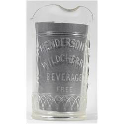 Henderson's Wildcherry Embossed Glass Pitcher