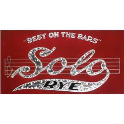 Solo Rye Reverse Glass Sign