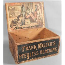 Frank Miller's Peerless Blacking Wood Crate