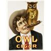 Image 1 : Owl 5 Cent Cigars Cardboard Printers Proof