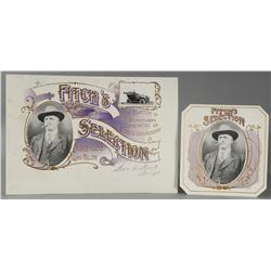 Fitch's Selection 2pc Embossed Cigar label set