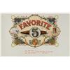 Image 1 : Favorite 5 Embossed Cigar Sample Label