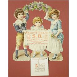 Smith Bro's Die Cut Cardboard Calendar