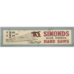 Celluloid Advertising Sign For Hand Saws