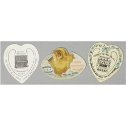 Three Celluloid Die Cut Advertising Book Marks