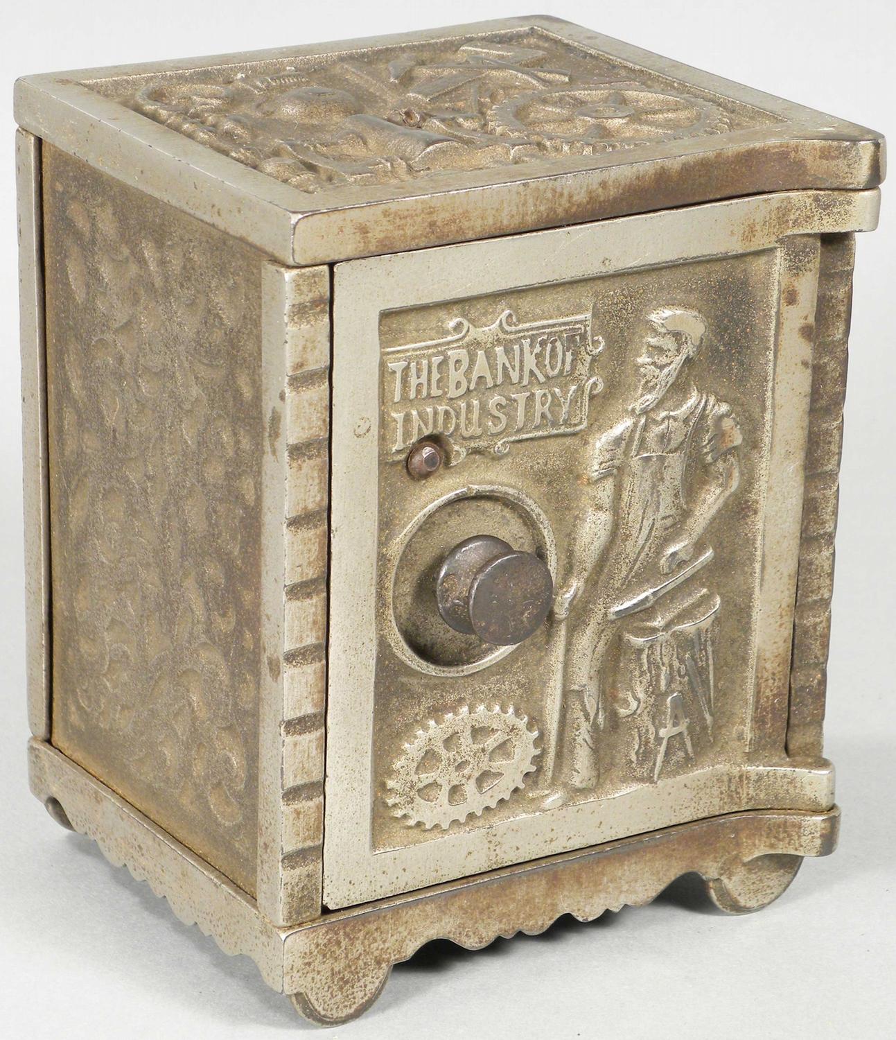 Nickel Plated Cast Iron Safe/Bank by Kenton