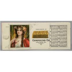 Celluloid Blotter and 1910 Calendar