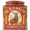 Image 1 : Stag Pipe and Cigarette Tobacco  Humidor Tin