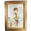 Image 1 : El Bart Dry Gin Tin Sign in original gesso frame