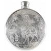 Image 1 : Engraved Silver Whiskey Flask