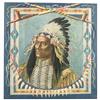 Image 1 : Indian Chief Motif Linen Pillow Cover