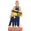 Image 1 : Osh Kosh Work Clothes Easel Back Die Cut Sign