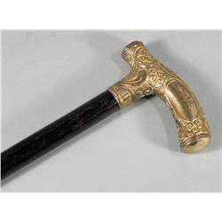 Gold Handled Man's Cane