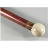 Image 1 : Onyx Ball Handled Cane with brass collar