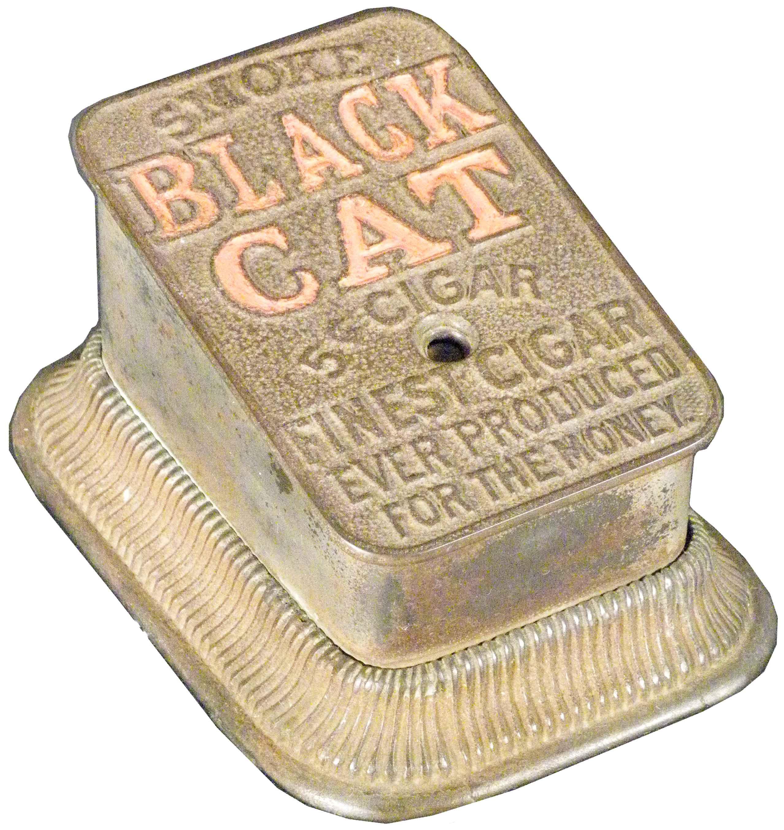 Black Cat Nickel Plated Cast Iron Cigar Cutter