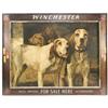 Image 1 : Winchester Bear Dogs Cardboard Sign w / orig. frame
