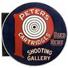 Image 1 : Peters Cartridges Shooting Gallery Tin Flange Sign