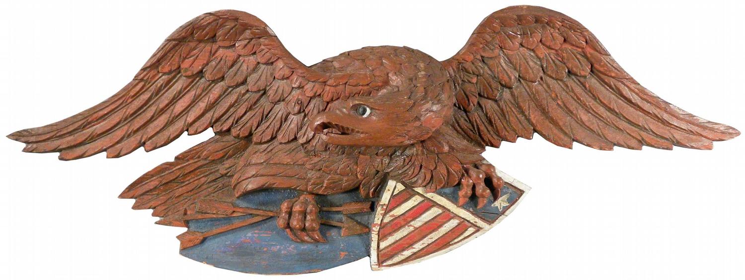 Hand Carved Folk Art Eagle
