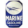 Image 1 : Marine Gasoline Two Sided Porcelain Sign
