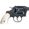 Image 2 : Magnificent Exhibition Grade Colt Officers Model 38 Factory Engraved Double Action Revolver with Pea