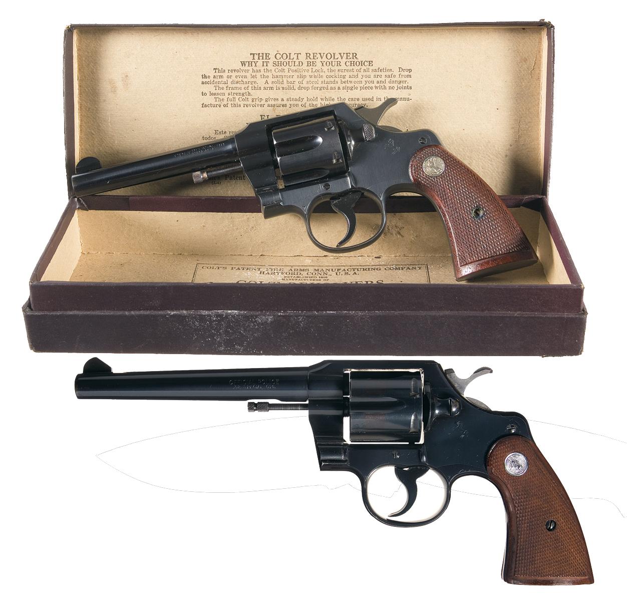 Two Colt Official Police Double Action Revolvers -A) Colt Official ...