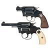 Image 1 : Two Colt Double Action Revolvers -A) Colt Detective Special Double Action Revolver   B) Colt Pock
