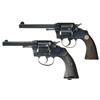 Image 1 : Two Colt Double Action Revolvers -A) Colt Police Positive Double Action Revolver   B) Colt New Po
