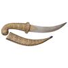 Image 1 : Kanjahar Style Dagger with Extensive Gold Inlay and Sheath