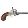 Image 1 : Scarce Engraved European Four Shot Percussion Turret Pistol