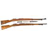 Image 1 : Two Carl Gustaf Bolt Action Rifle -A) Gustaf Model 1898 Bolt Action Rifle with Bayonet   B) Carl 