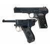 Image 1 : Two Semi-Automatic Pistols -A) Chinese M20 Semi-Automatic Pistol   B) Scarce Italian Glisenti Mod
