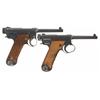 Image 1 : Two Japanese Type 14 Pistols -A) Japanese Type 14 Small Trigger Guard Nambu Pistol with Spare Non-Ma