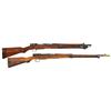 Image 1 : Two Japanese Bolt Action Military Longarms -A) Japanese Type 44 Cavalry Carbine   B) Nagoya Arsen
