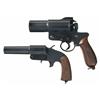 Image 1 : Two Military Flare Pistols -A) Japanese Type 10 Single Barrel Flare Pistol   B) Russian Single Ba