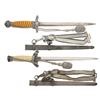 Image 1 : One Second Model Luftwaffe Dagger and a Heer Officer's Dagger, Both with Sheaths, Portapees and Hang