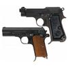 Image 1 : Two WWII European Semi-Automatic Pistols -A) Beretta Model 1935 German Occupation Semi-Automatic Pis