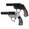 Image 1 : Two WWII Nazi Flare Pistols -A) Erma Werk "ayf/ 42" Single Barrel Flare Pistol   B) Scarce Walthe