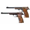 Image 1 : Two Walther Olympia Semi-Automatic Target Pistols -A) Walther Olympia Target Pistol   B) Walther 