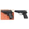 Image 1 : Two Walther PP-Series Pistols -A) Walther Post-War Commercial Model PPK Semi--Automatic Pistol with 