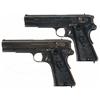Image 1 : Two Nazi Proofed Radom Model P35 Semi-Automatic Pistols -A) Slotted Radom Model P35(p) Pistol   B